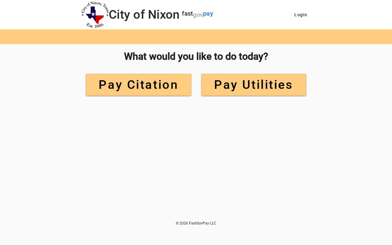 Nixon official FastGovPay municipal court route